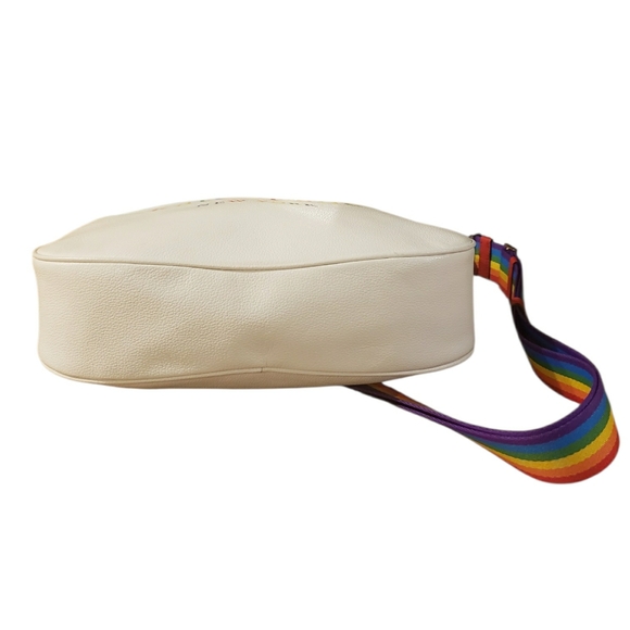 NWOT! Kate Spade White Leather Rainbow Lettered Purse w/ 2 Straps & Dusty - Picture 11 of 16